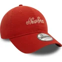 casquette-courbee-orange-ajustable-9twenty-heritage-script-new-era