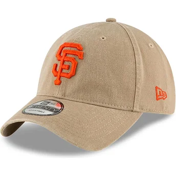 Шапка извита бежов регулируем 9TWENTY Core Classic на San Francisco Giants MLB от New Era