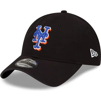 Шапка извита черна регулируем 9TWENTY Core Classic на New York Mets MLB от New Era