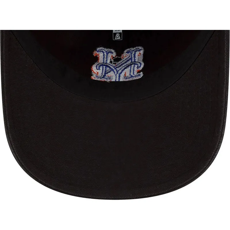 sort-justerbar-curved-kasket-9twenty-core-classic-fra-new-york-mets-mlb-fra-new-era