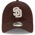 brun-justerbar-buet-kasket-9twenty-core-classic-fra-san-diego-padres-mlb-fra-new-era