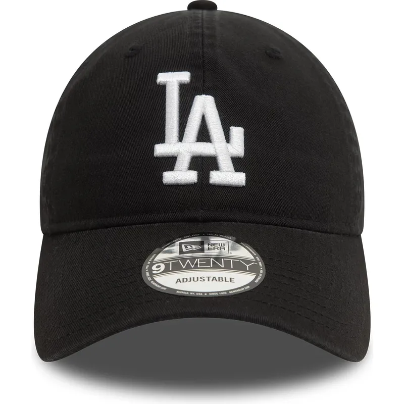 shapka-izvita-cherna-reguliruem-9twenty-washed-na-los-angeles-dodgers-mlb-ot-new-era