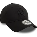 new-era-izvita-kozirka-cherno-logo-9twenty-washed-new-york-yankees-mlb-cherna-reguliruema-shapka
