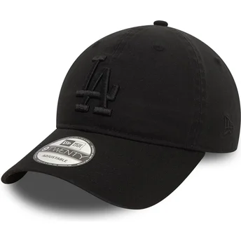 Шапка извита черна регулируем 9TWENTY Washed на Los Angeles Dodgers MLB от New Era