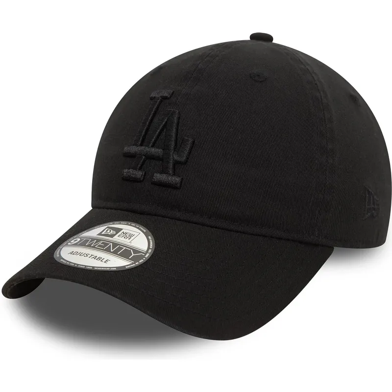 new-era-izvita-kozirka-cherno-logo-9twenty-washed-los-angeles-dodgers-mlb-cherna-reguliruema-shapka