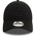 sort-justerbar-curved-kasket-med-sort-logo-9twenty-washed-fra-los-angeles-dodgers-mlb-fra-new-era