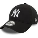 shapka-izvita-cherna-reguliruem-9twenty-washed-na-new-york-yankees-mlb-ot-new-era