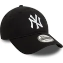 shapka-izvita-cherna-reguliruem-9twenty-washed-na-new-york-yankees-mlb-ot-new-era