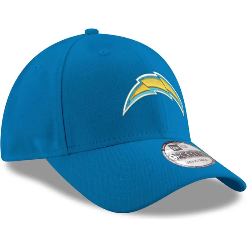 blaue-verstellbare-gebogene-kappe-9forty-the-league-der-los-angeles-chargers-mlb-von-new-era