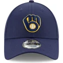 new-era-izvita-periferiya-9forty-the-league-milwaukee-brewers-mlb-tmnosinya-reguliruema-shapka
