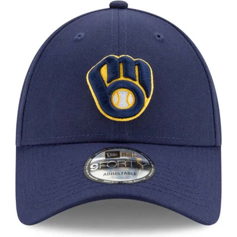 new-era-izvita-periferiya-9forty-the-league-milwaukee-brewers-mlb-tmnosinya-reguliruema-shapka