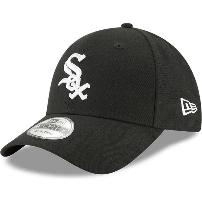 shapka-izvita-cherna-reguliruem-za-deca-9forty-the-league-na-chicago-white-sox-mlb-ot-new-era