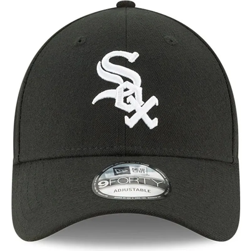 shapka-izvita-cherna-reguliruem-za-deca-9forty-the-league-na-chicago-white-sox-mlb-ot-new-era