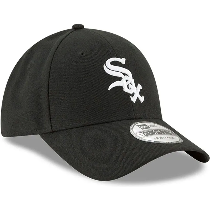 shapka-izvita-cherna-reguliruem-za-deca-9forty-the-league-na-chicago-white-sox-mlb-ot-new-era