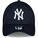 marineblaue-gebogene-verstellbare-kappe-fur-kinder-9forty-the-league-der-new-york-yankees-mlb-von-new-era