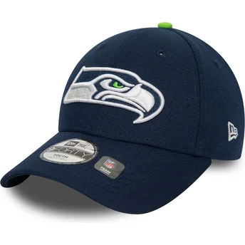 New Era Извита Периферия Youth 9FORTY The League Seattle Seahawks NFL Тъмносиня Регулируема Шапка