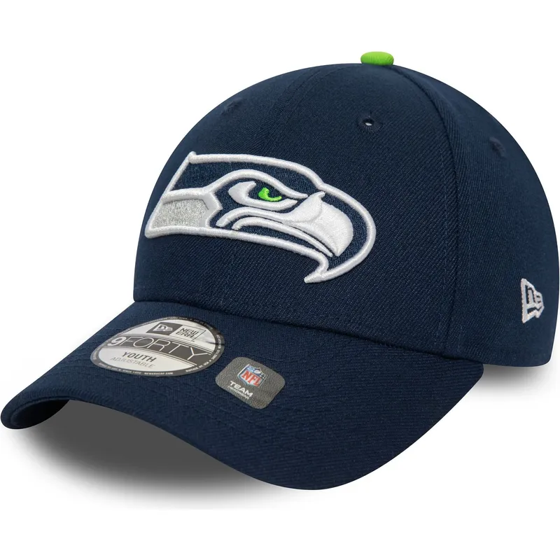 new-era-izvita-periferiya-youth-9forty-the-league-seattle-seahawks-nfl-tmnosinya-reguliruema-shapka