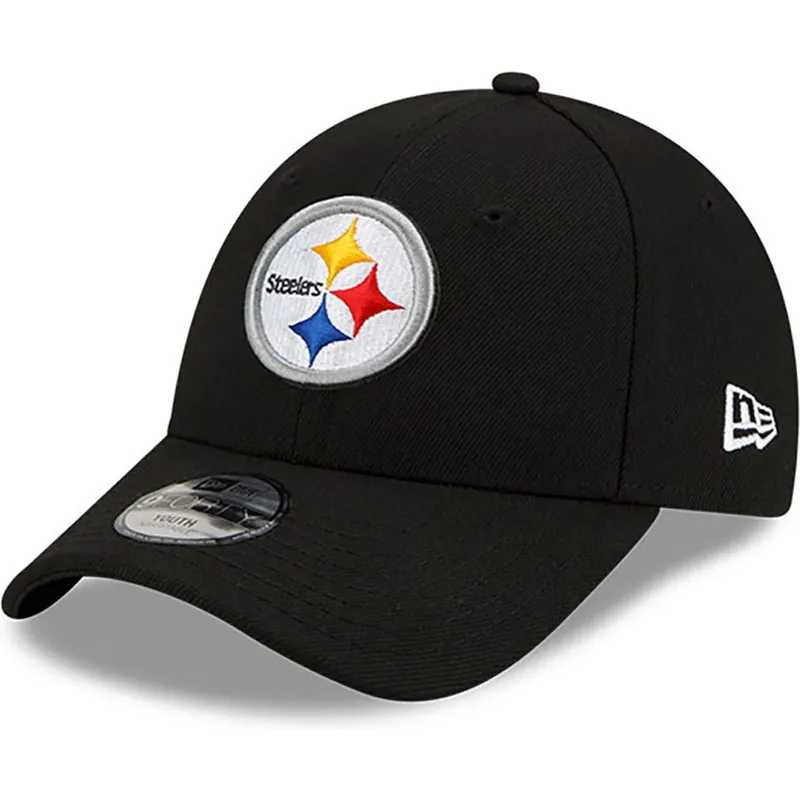 new-era-izvita-periferiya-youth-9forty-the-league-pittsburgh-steelers-nfl-cherna-reguliruema-shapka
