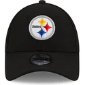 new-era-izvita-periferiya-youth-9forty-the-league-pittsburgh-steelers-nfl-cherna-reguliruema-shapka
