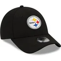 shapka-izvita-cherna-reguliruem-za-deca-9forty-the-league-na-pittsburgh-steelers-nfl-ot-new-era