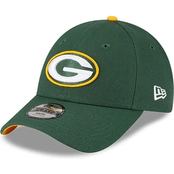 Шапка извита зелена adjustable strap за деца para niño 9FORTY The League на Green Bay Packers NFL от New Era