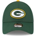 new-era-izvita-periferiya-detska-9forty-the-league-green-bay-packers-nfl-zelena-reguliruema-shapka