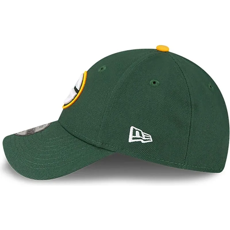 new-era-izvita-periferiya-detska-9forty-the-league-green-bay-packers-nfl-zelena-reguliruema-shapka