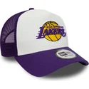 casquette-trucker-blanche-et-violette-a-frame-team-colour-los-angeles-lakers-nba-new-era