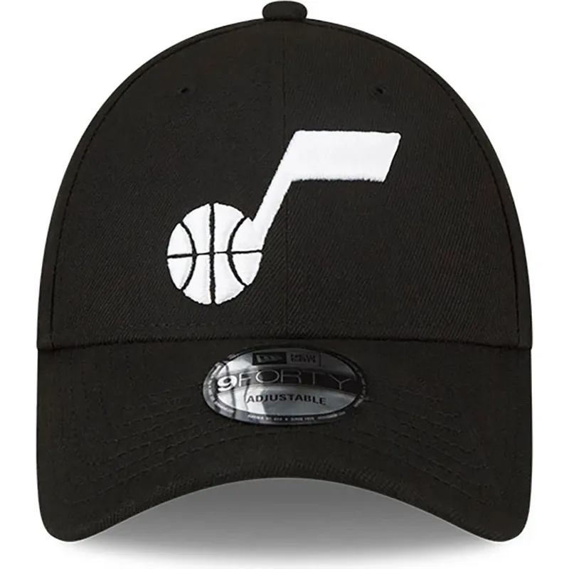 sort-justerbar-curved-kasket-9forty-the-league-fra-utah-jazz-nba-fra-new-era