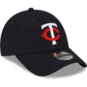 casquette-courbee-bleue-marine-ajustable-9forty-the-league-minnesota-twins-mlb-new-era