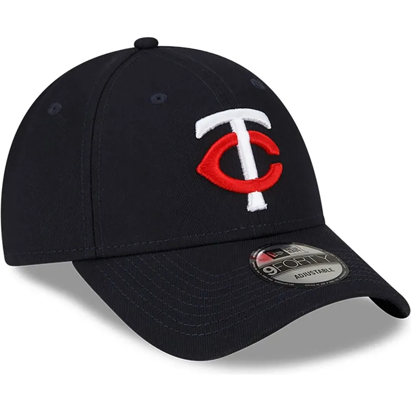 marineblaue-verstellbare-curved-cap-9forty-the-league-der-minnesota-twins-mlb-von-new-era