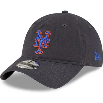 New Era Curved Brim 9TWENTY Core Classic New York Mets MLB Grey Adjustable Cap