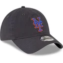 graue-verstellbare-curved-cap-9twenty-core-classic-der-new-york-mets-mlb-von-new-era