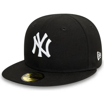 New Era Плоска Козирка Youth 59FIFTY My First New York Yankees MLB Черна Прилепнала Шапка