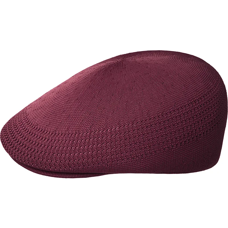 kangol-tropic-507-ventair-red-velvet-maroon-flat-cap