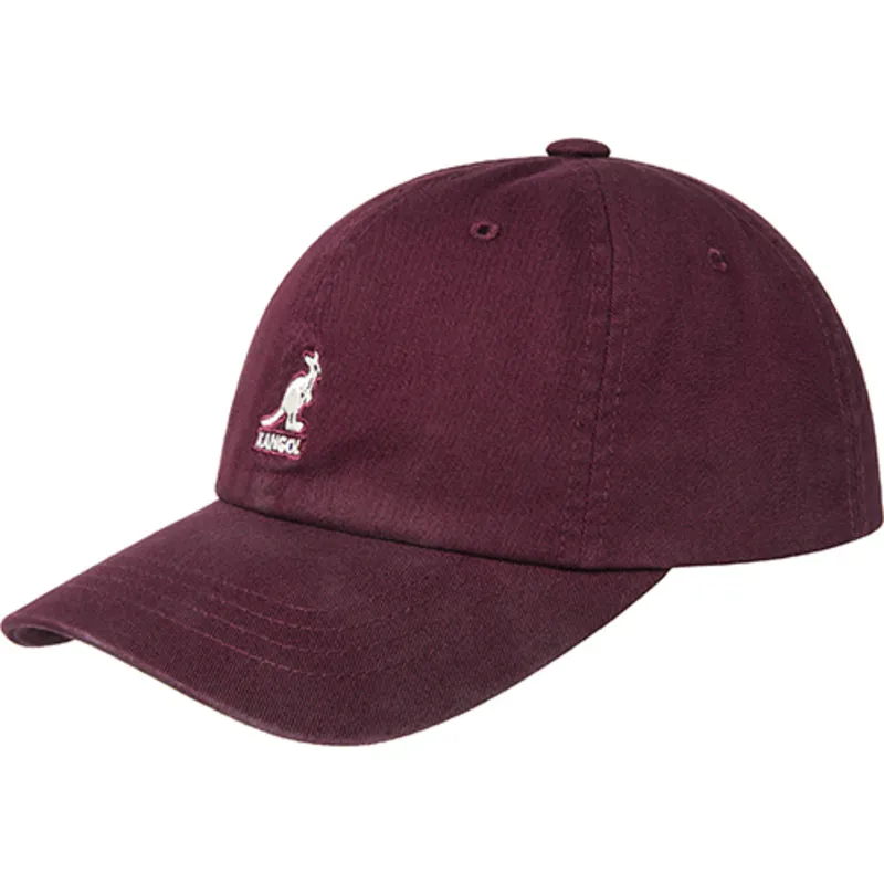kangol-justerbar-bordeaux-buet-kasket-i-vasket-baseball-stil