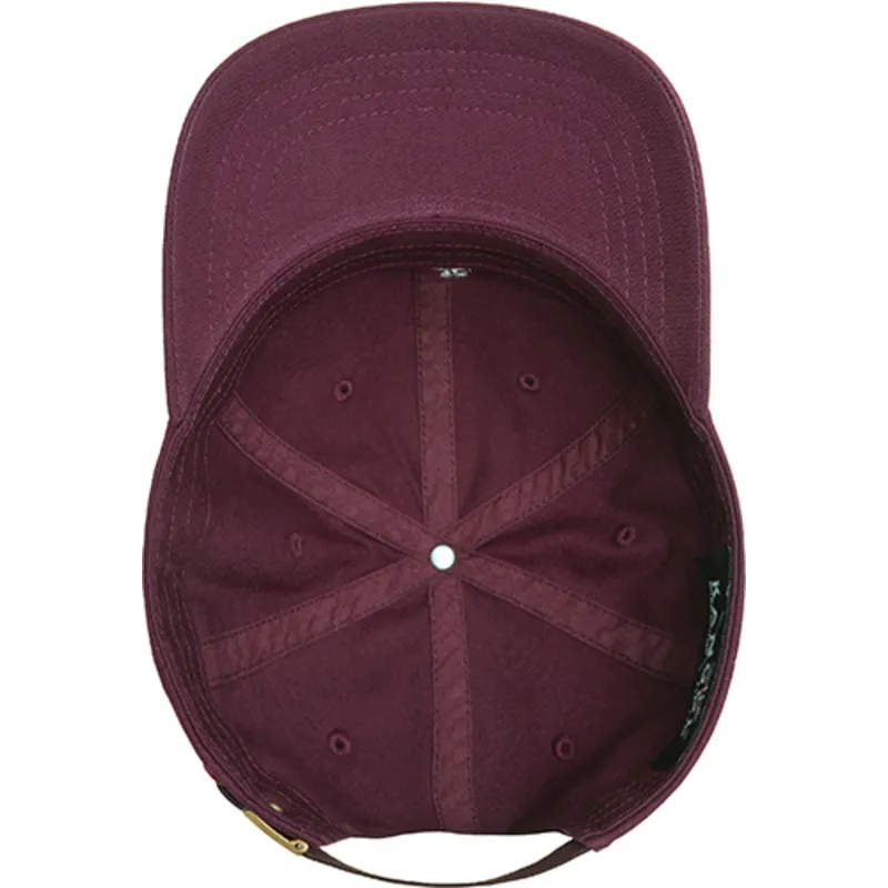 kangol-justerbar-bordeaux-buet-kasket-i-vasket-baseball-stil