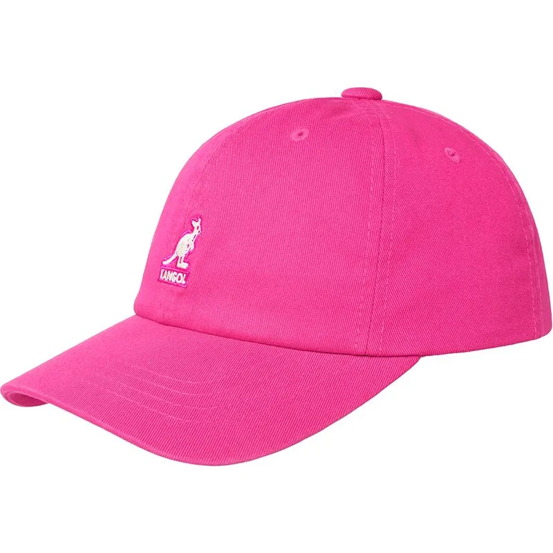 justerbar-lyserod-buet-kasket-washed-baseball-electric-pink-fra-kangol
