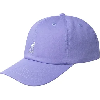 Kangol justerbar vasket baseballkasket med buet skygge i iset lilla