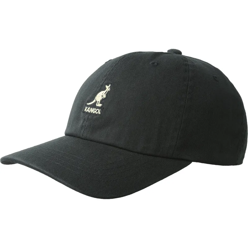 kangol-justerbar-sort-vasket-baseballkasket-med-buet-skygge