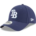 new-era-curved-brim-9forty-the-league-tampa-bay-rays-mlb-navy-blue-adjustable-cap