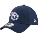 new-era-curved-brim-9forty-the-league-tennessee-titans-nfl-adjustable-cap-marineblau