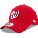 rote-verstellbare-curved-cap-9forty-the-league-der-washington-nationals-mlb-von-new-era