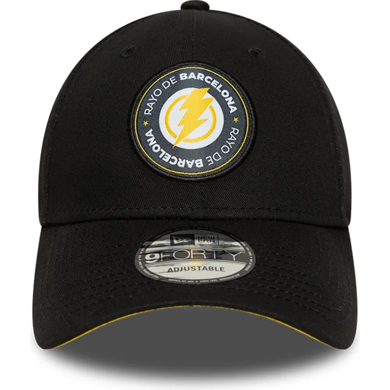 sort-justerbar-curved-kasket-9forty-core-fra-rayo-de-barcelona-kings-league-fra-new-era