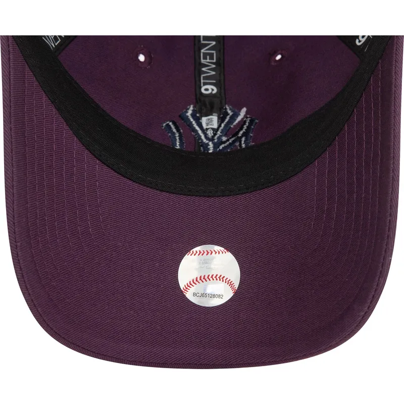 shapka-izvita-violetka-reguliruem-9twenty-league-essential-na-new-york-yankees-mlb-ot-new-era