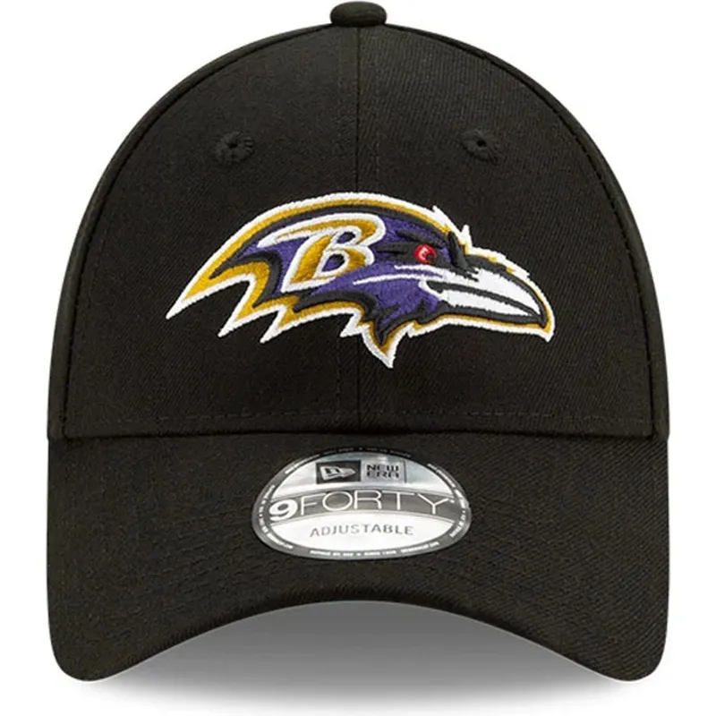 schwarze-verstellbare-gebogene-kappe-9forty-the-league-der-baltimore-ravens-nfl-von-new-era