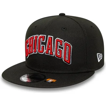 Шапка плоска черна снапбек 9FIFTY Statement на Chicago Bulls NBA от New Era
