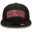 casquette-plate-noire-snapback-9fifty-statement-chicago-bulls-nba-new-era