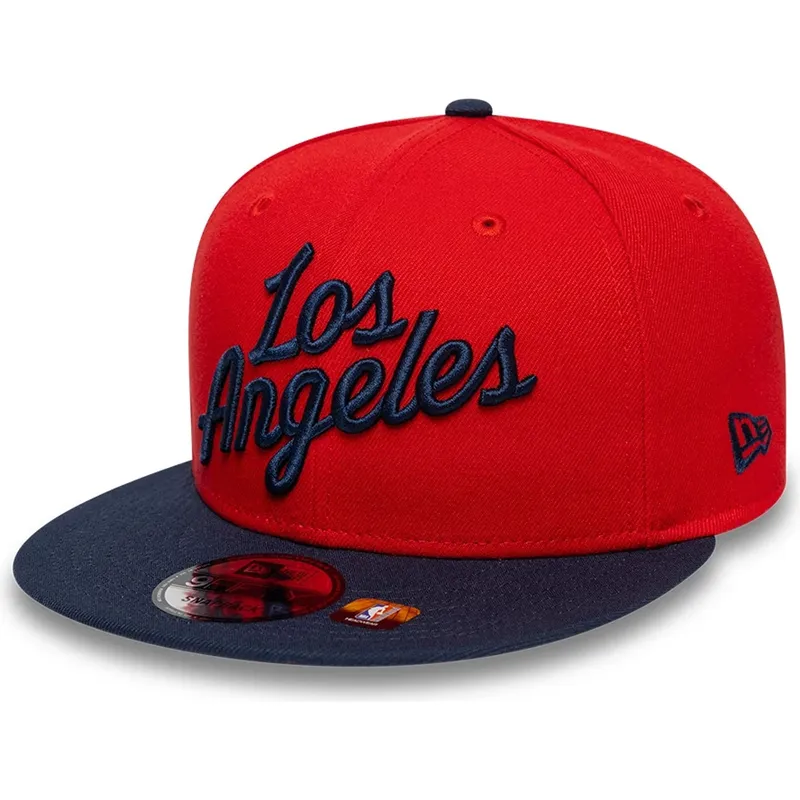 shapka-ploska-chervena-snapbek-9fifty-statement-na-los-angeles-clippers-nba-ot-new-era