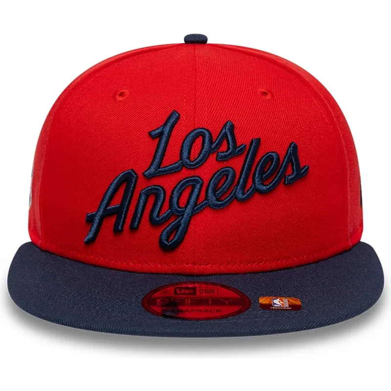 shapka-ploska-chervena-snapbek-9fifty-statement-na-los-angeles-clippers-nba-ot-new-era